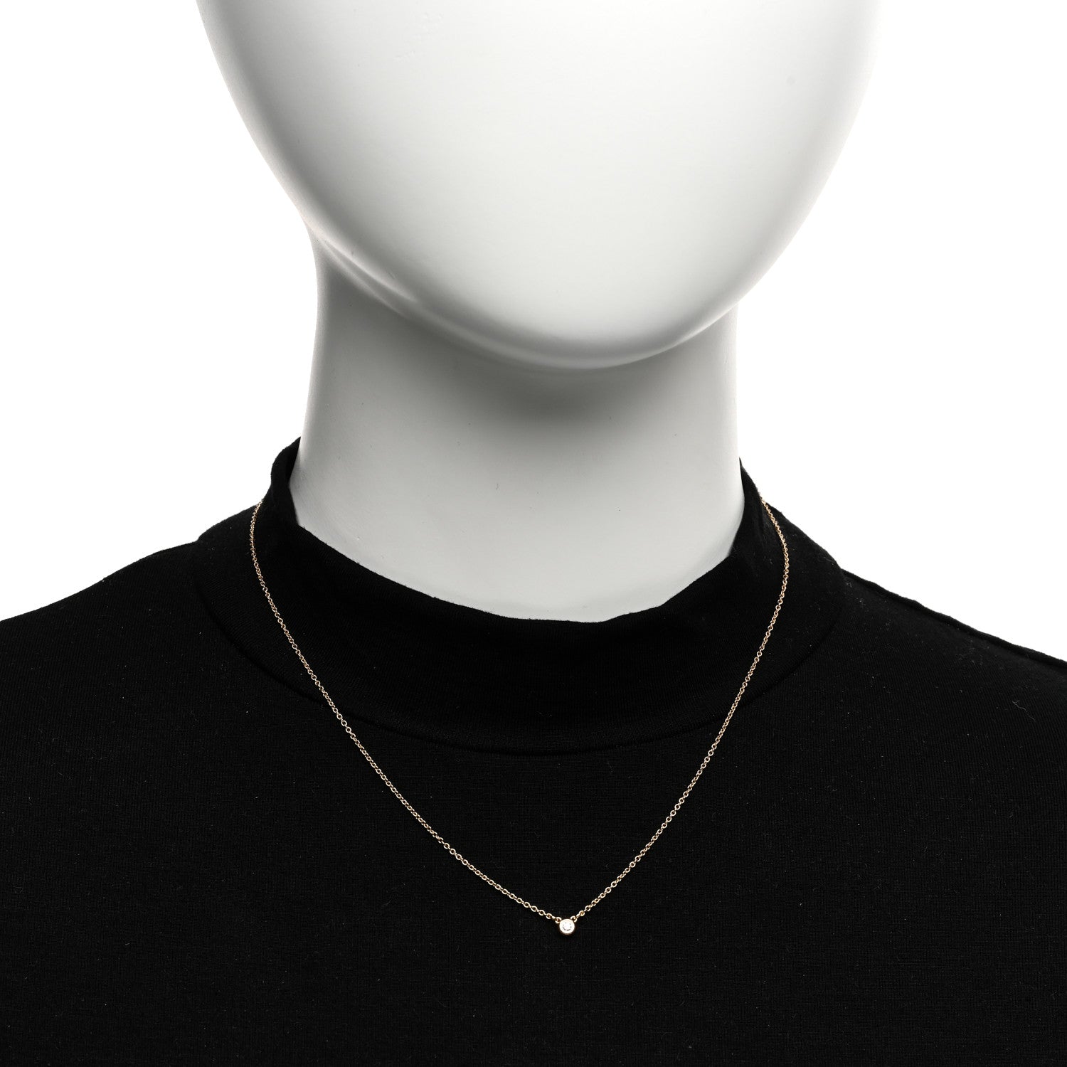 Tiffany 18K Rose Gold Diamond .03ct Elsa Peretti Diamonds by the Yard Pendant Necklace 2 of 4