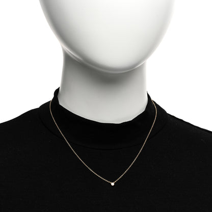 Tiffany 18K Rose Gold Diamond .03ct Elsa Peretti Diamonds by the Yard Pendant Necklace 2 of 4