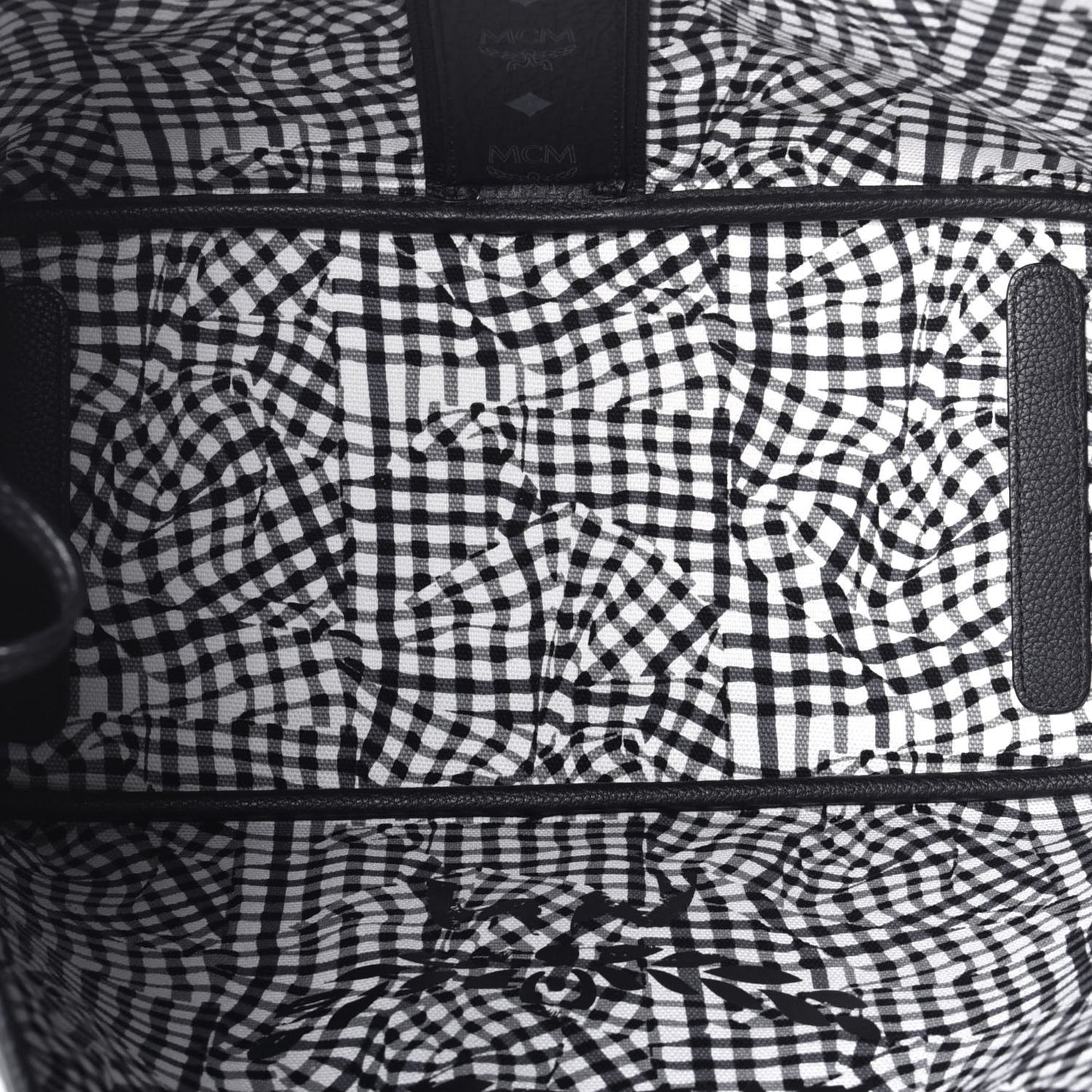Grained Calfskin Visetos Medium Liz Reversible Shopper Tote Black
