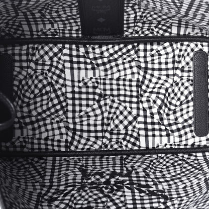 MCM Grained Calfskin Visetos Medium Liz Reversible Shopper Tote Black 9 of 16