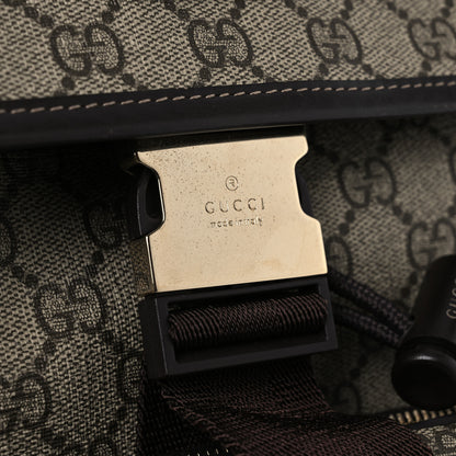 Gucci GG Supreme Monogram Medium Single Buckle Rucksack Backpack Beige Ebony Brown 11 of 17