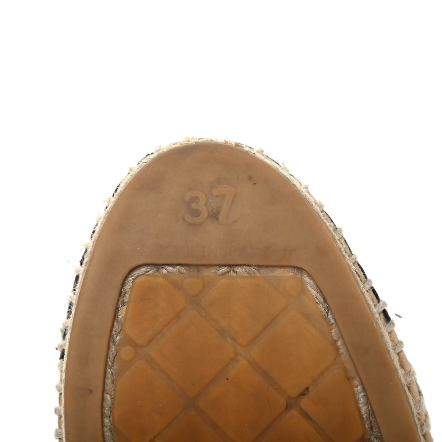Chanel Lambskin CC Espadrilles 37 Beige Black 6 of 6