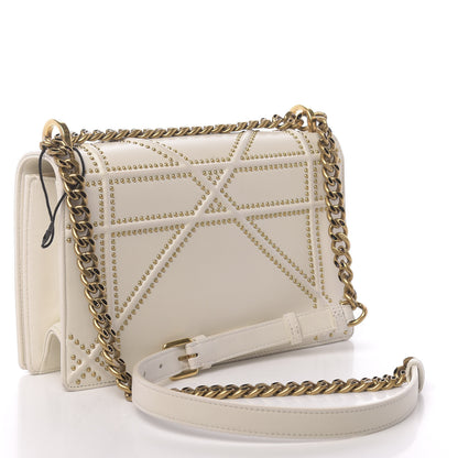 Christian Dior Lambskin Studded Medium Diorama Flap Bag Latte 3 of 16