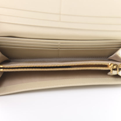 Prada Saffiano Metal Continental Flap Wallet Cera 5 of 13