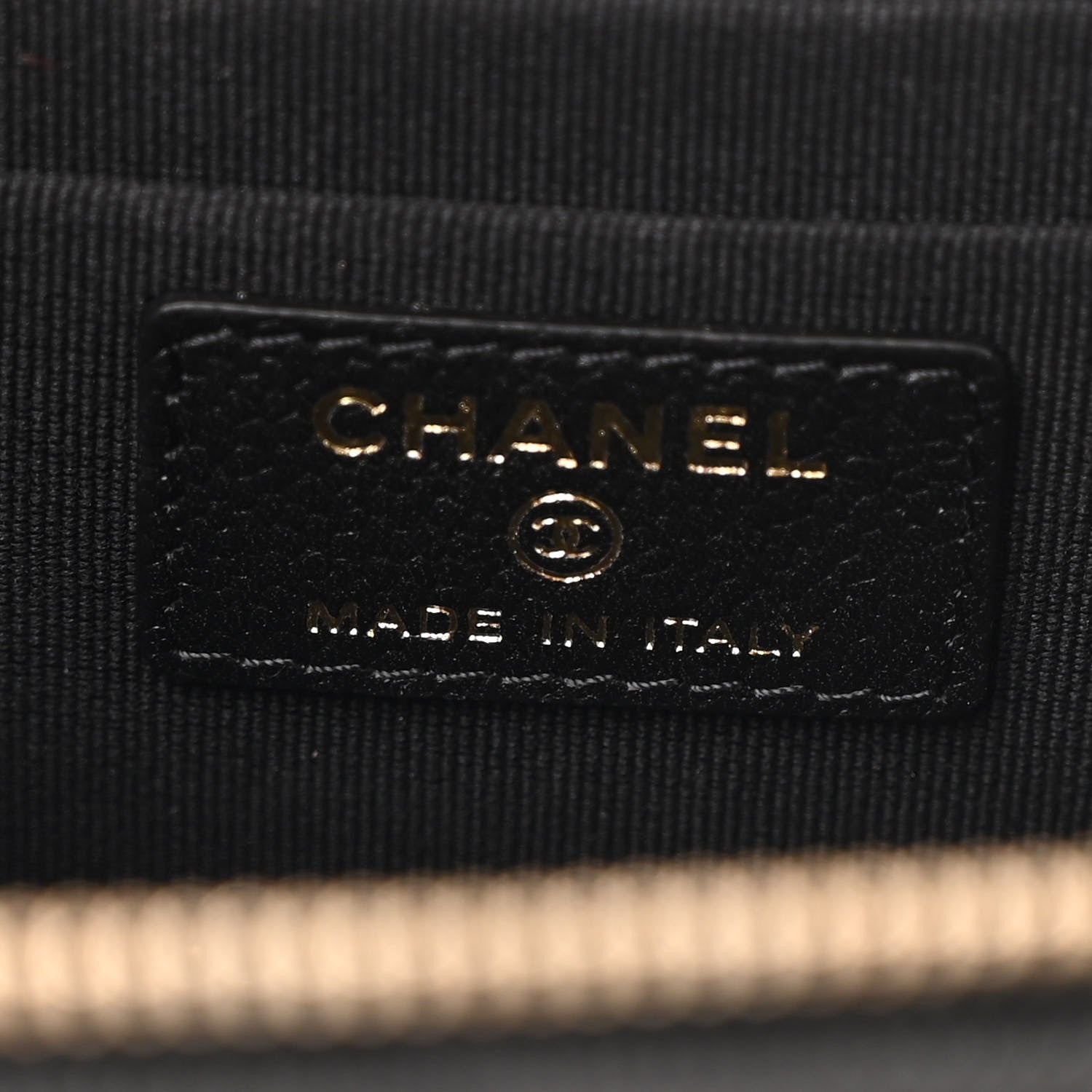 Chanel Caviar Quilted Small Tiny CC Vanity Case With Chain Black 6 of 15
