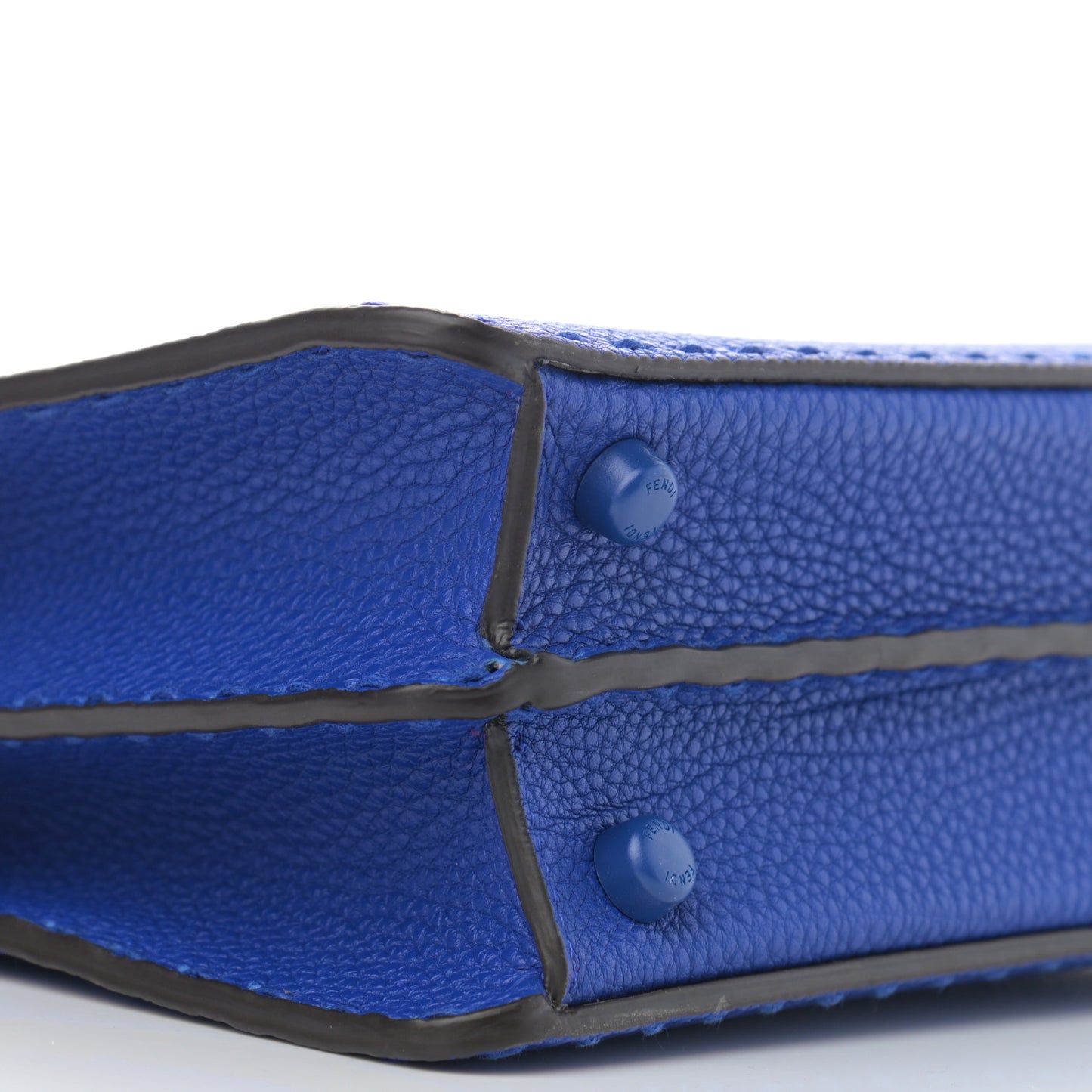 Cuoio Romano Vitello Cover Sellerissima Monochrome Mini Peekaboo I SEE U Satchel Blue Neon