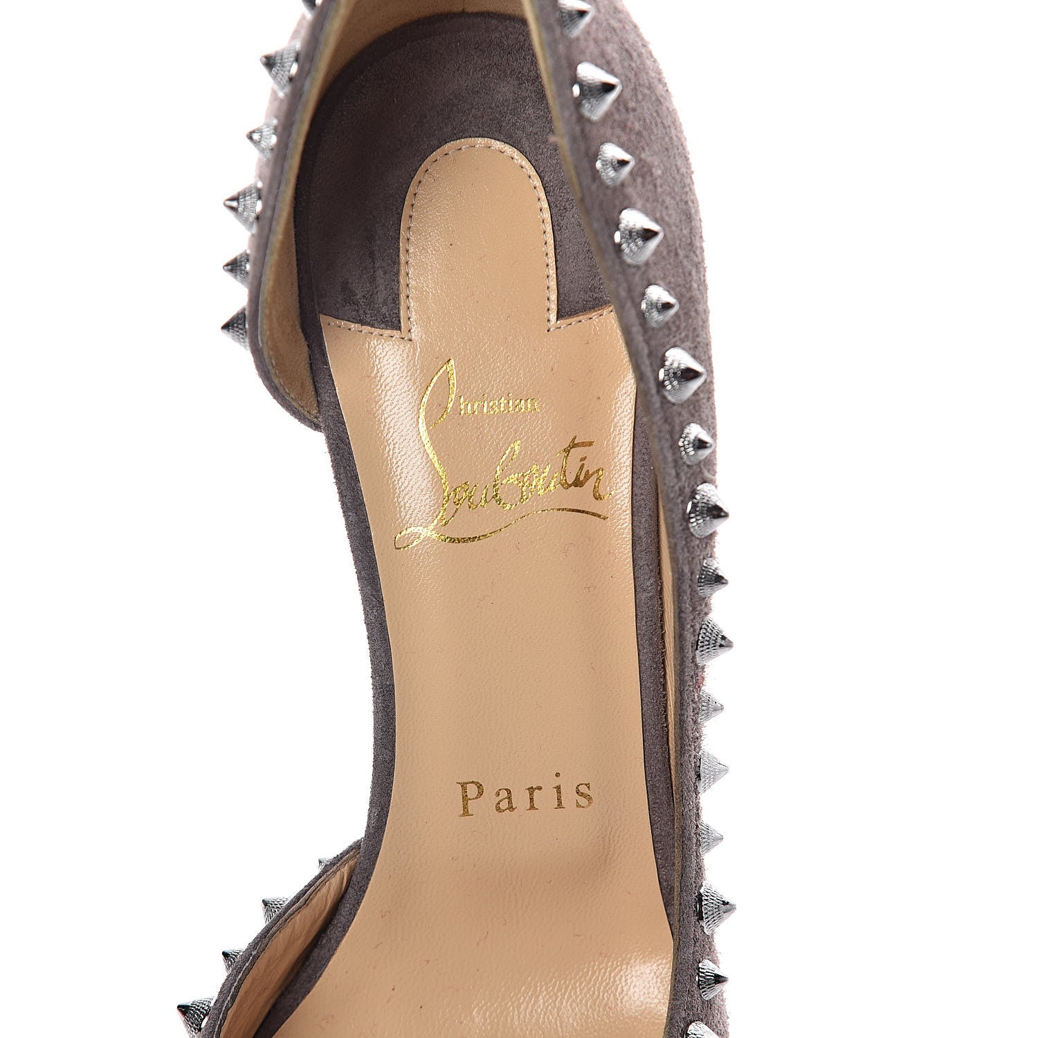Christian Louboutin Veau Velour Irishell 85 Pumps 37 Storm 6 of 7