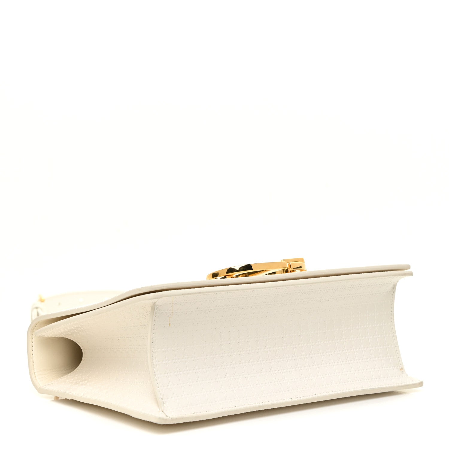 Christian Dior Patent Micro-Cannage 30 Montaigne Chain Flap Bag White 4 of 11