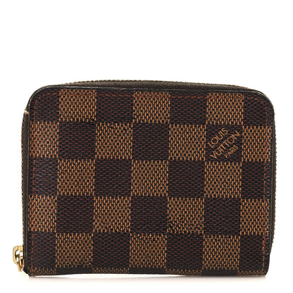 Louis Vuitton Damier Ebene Zippy Coin Purse Rose Ballerine 1 of 7