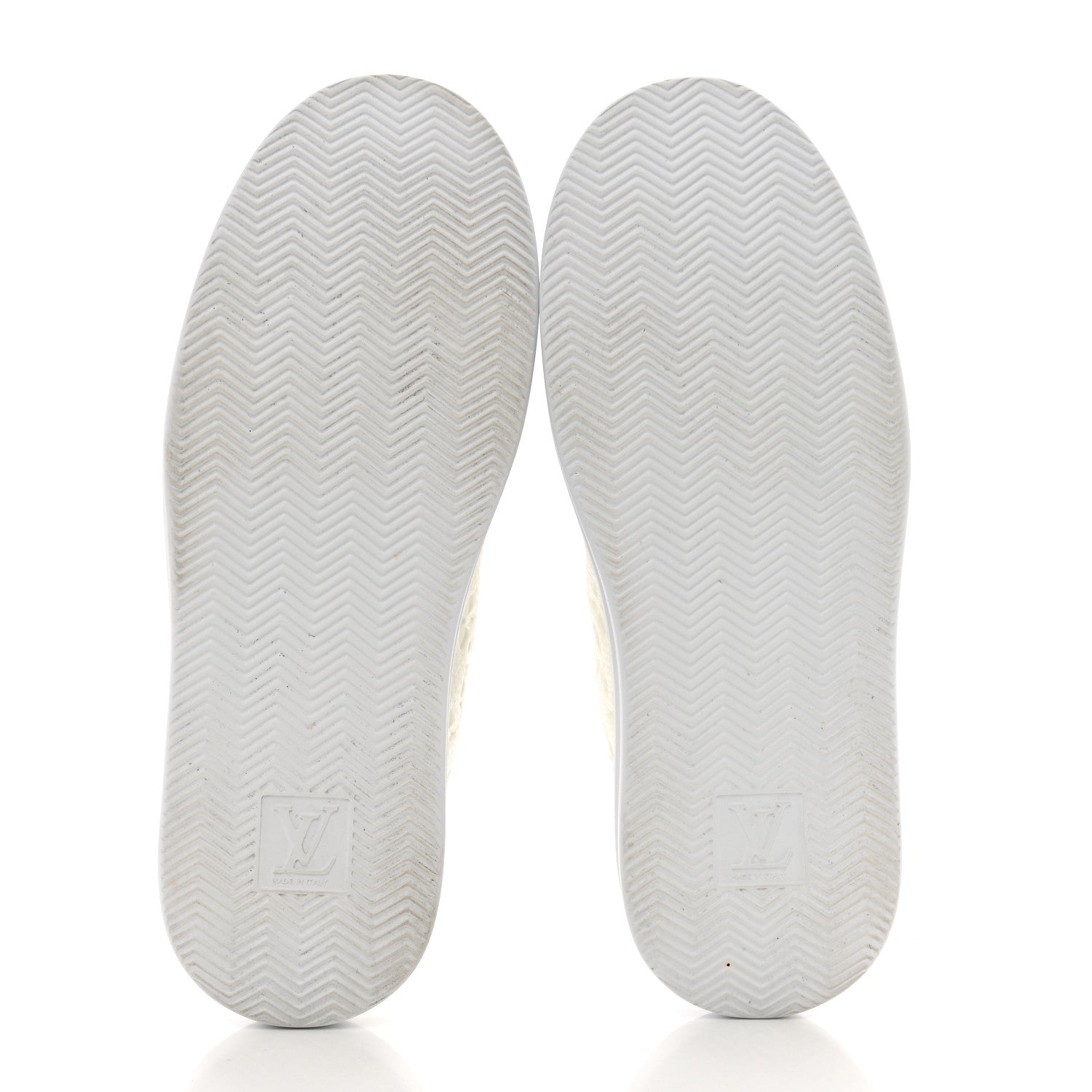 Louis Vuitton Grained Calfskin Embossed Monogram Mens Beverly Hills Sneakers 8 White 5 of 9