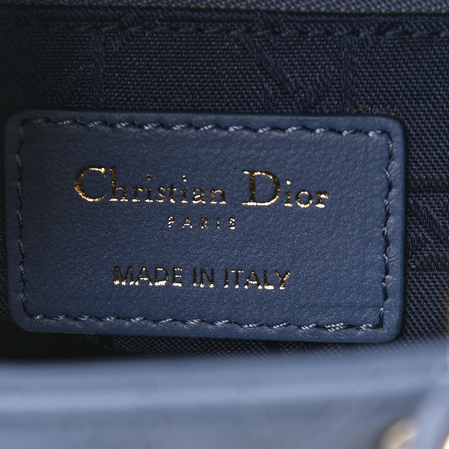 Lambskin Cannage Small My Lady Dior Blue Grey
