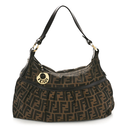 Fendi Zucca Cuoio Lucido Chef Hobo Tobacco Moro 1 of 8