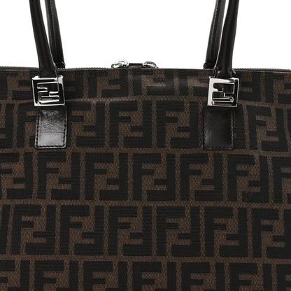 Fendi Zucca Top Handle Tote Tobacco 7 of 9