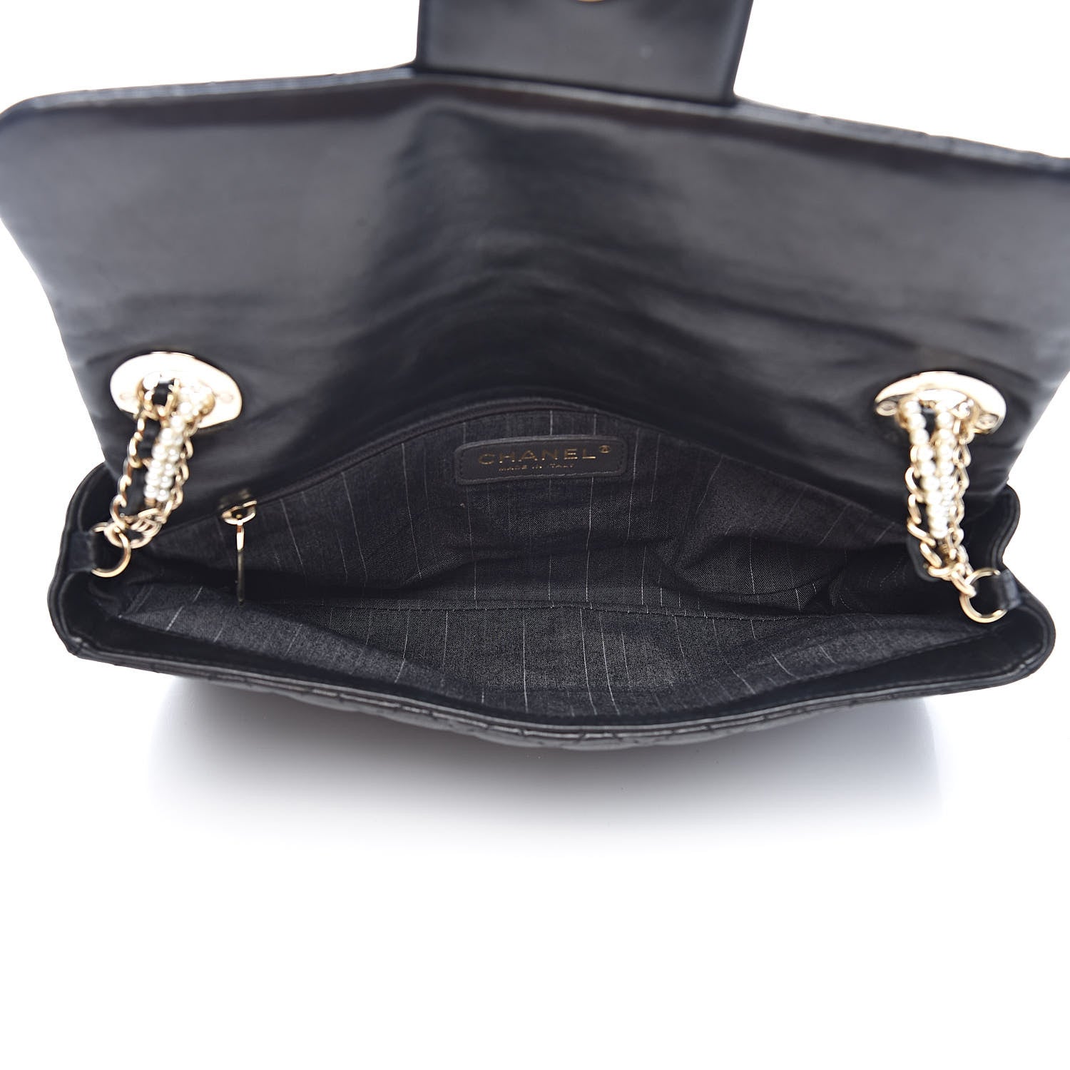 Chanel Lambskin Quilted Medium Westminster Pearl Flap Black 5 of 12