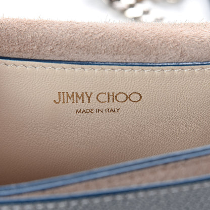 Jimmy Choo Washed Grainy Goatskin Mini Rebel Crossbody Bag Latte Denim 6 of 8