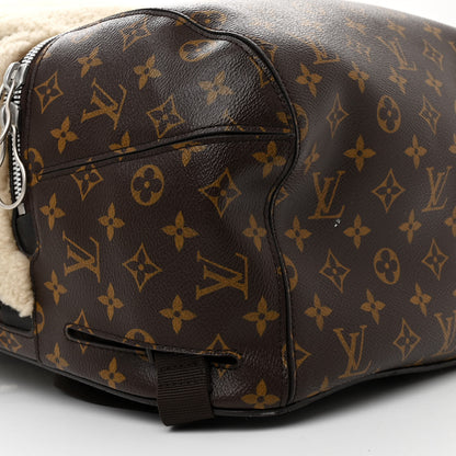 Louis Vuitton Shearling Monogram Marc Newson Fleece Pack Beige 9 of 10