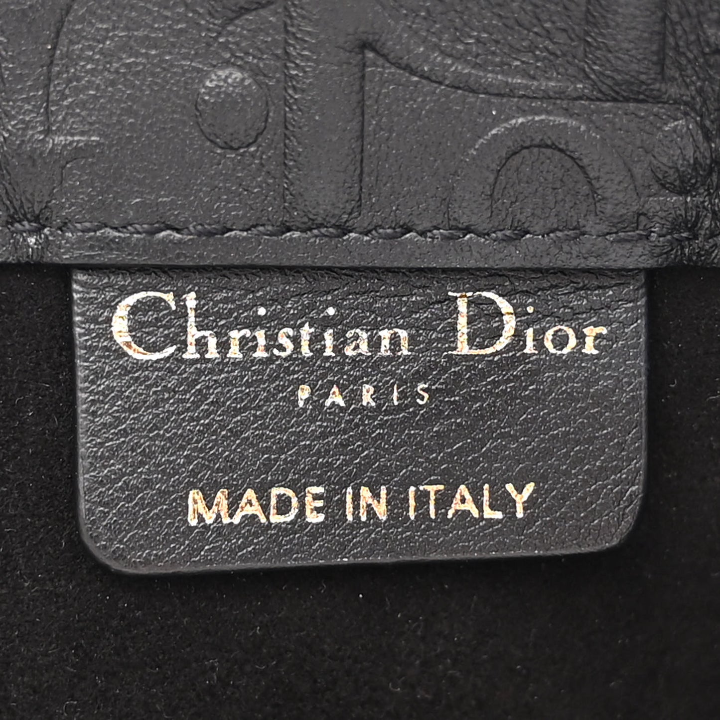 Oblique Calfskin Embossed Large Book Tote Black