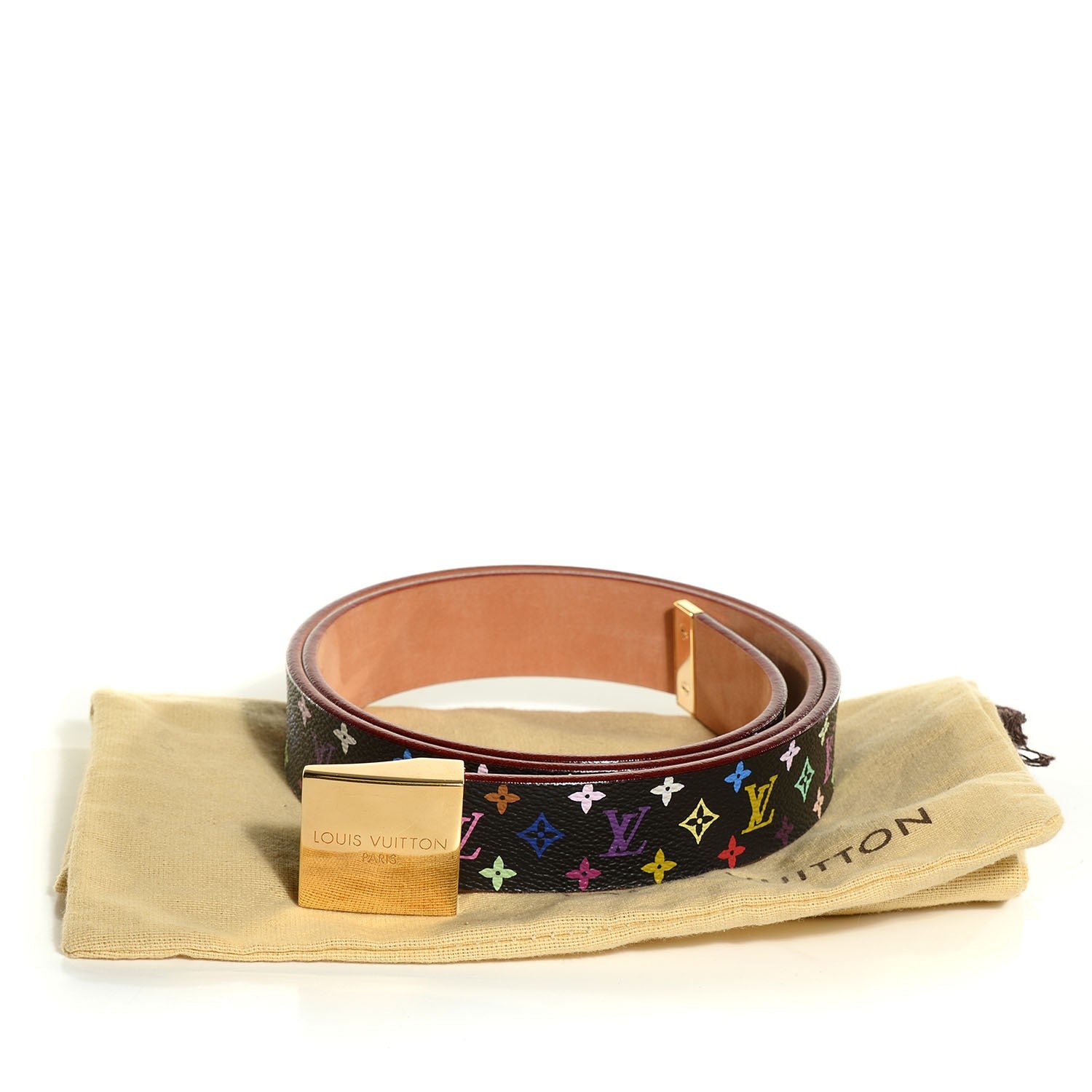 Louis Vuitton Monogram Multicolor Ceinture Belt Black 90 36 8 of 8