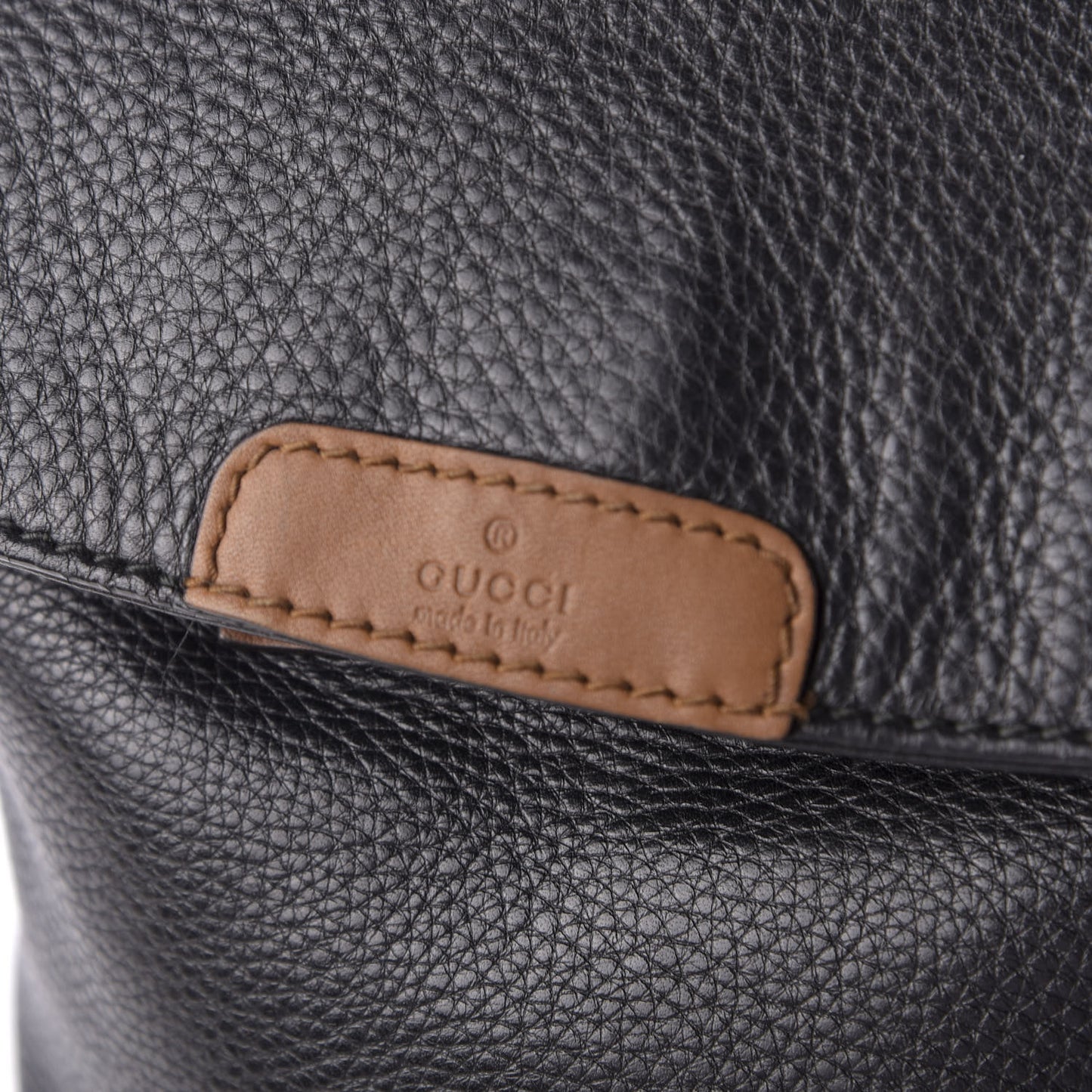 Calfskin Signature Web Backpack Black