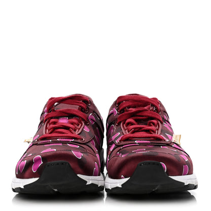 Gucci Satin Heartbeat Sneakers 38 New Wine Grigio 2 of 5