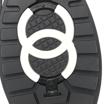 Chanel Calfskin Nylon CC Ankle Snow Boots 37 Black 17 of 17