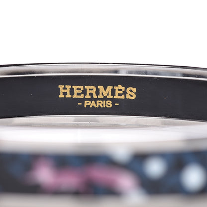 Hermes Enamel Printed Narrow Dans Un Jardin Anglais Bracelet 70 Arts And Crafts 3 of 5