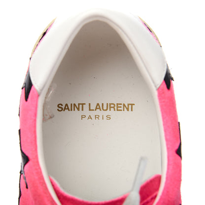 Saint Laurent Suede Star Court Sneakers 35 Pink Black 8 of 9