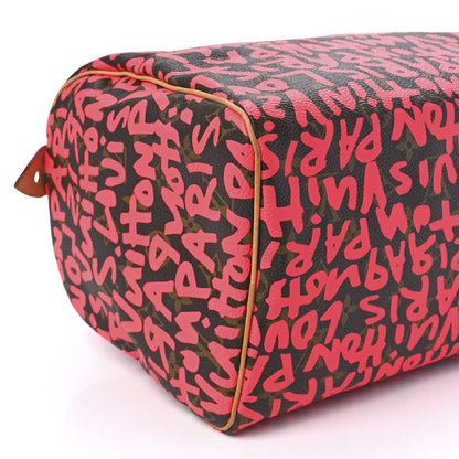 Louis Vuitton Monogram Graffiti Speedy 30 Fuchsia 10 of 11