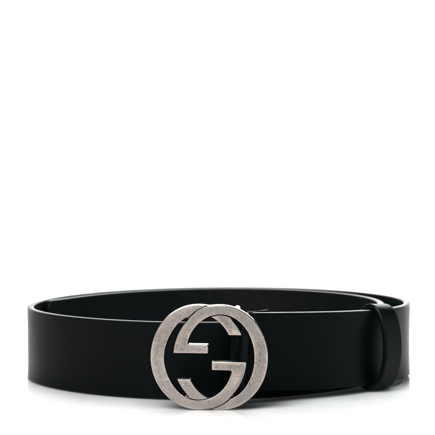 Selleria Calfskin Mens Interlocking G 37mm Belt 85 34 Black