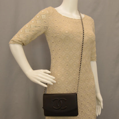 Chanel Caviar Wallet on Chain WOC Black 2 of 10