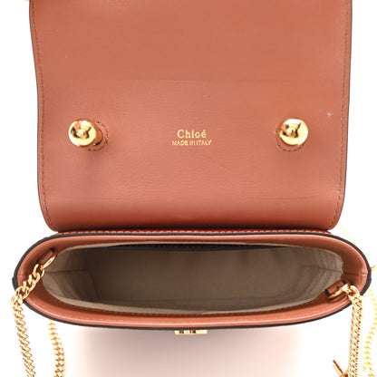 Chloe Calfskin Crocodile Embossed Small Aby Lock Chestnut Brown 5 of 8