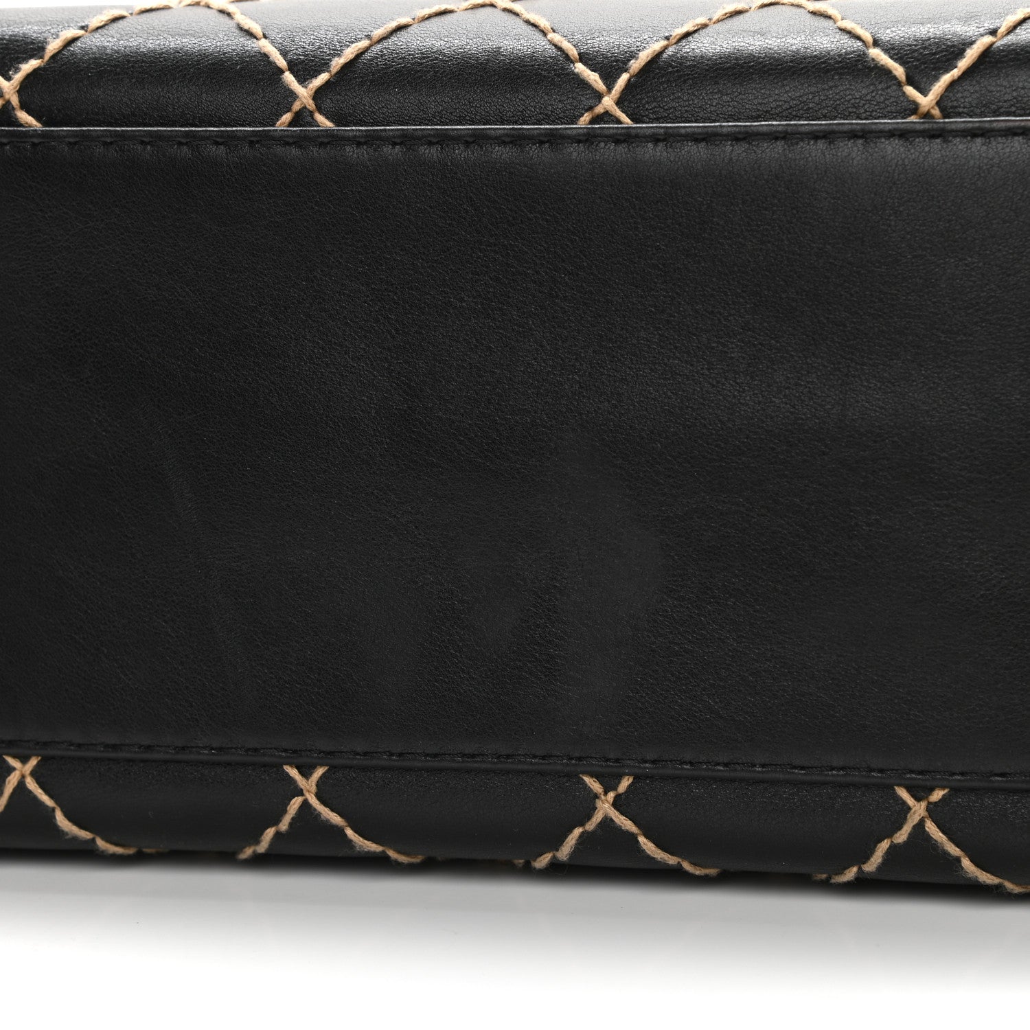 Chanel Calfskin Wild Stitch Top Handle Bag Black 7 of 13