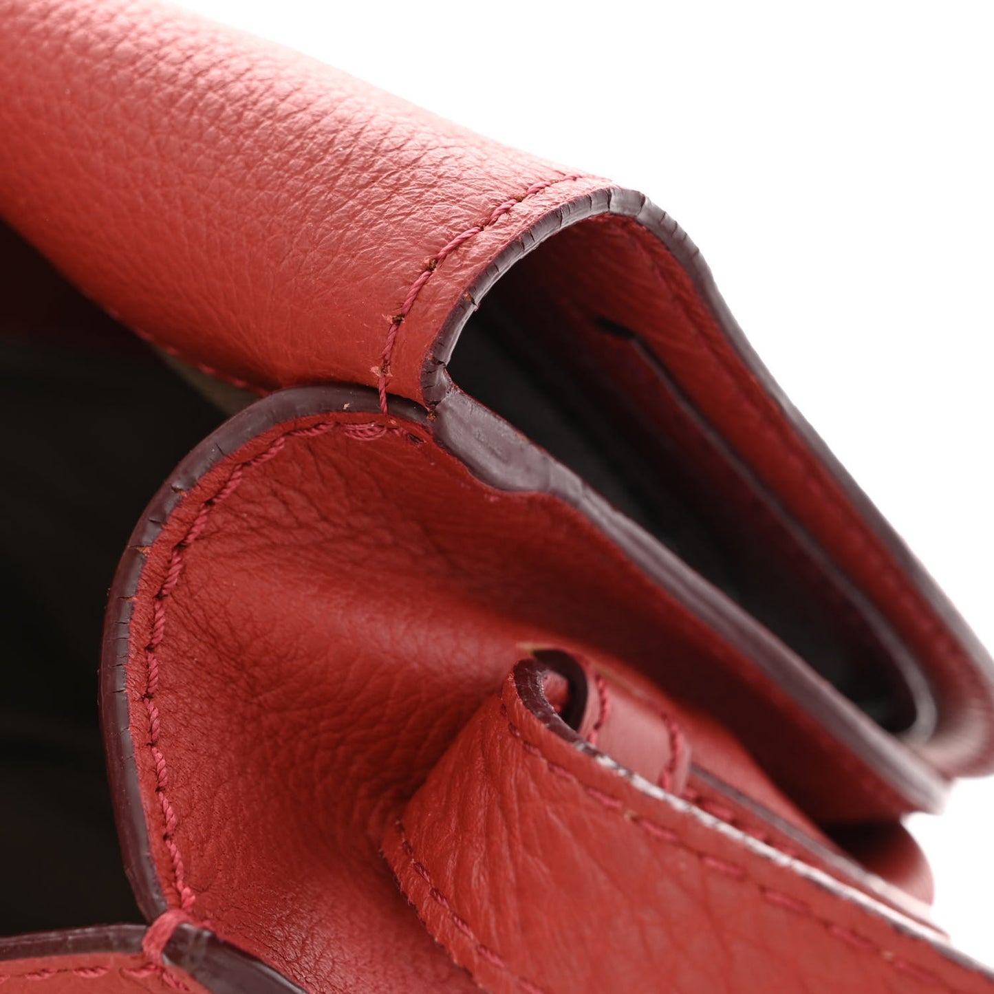 Calfskin Mini Marcie Round Crossbody Bag Red