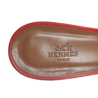 Hermes Nappa Oasis Sandals 40.5 Rouge Orange 7 of 9
