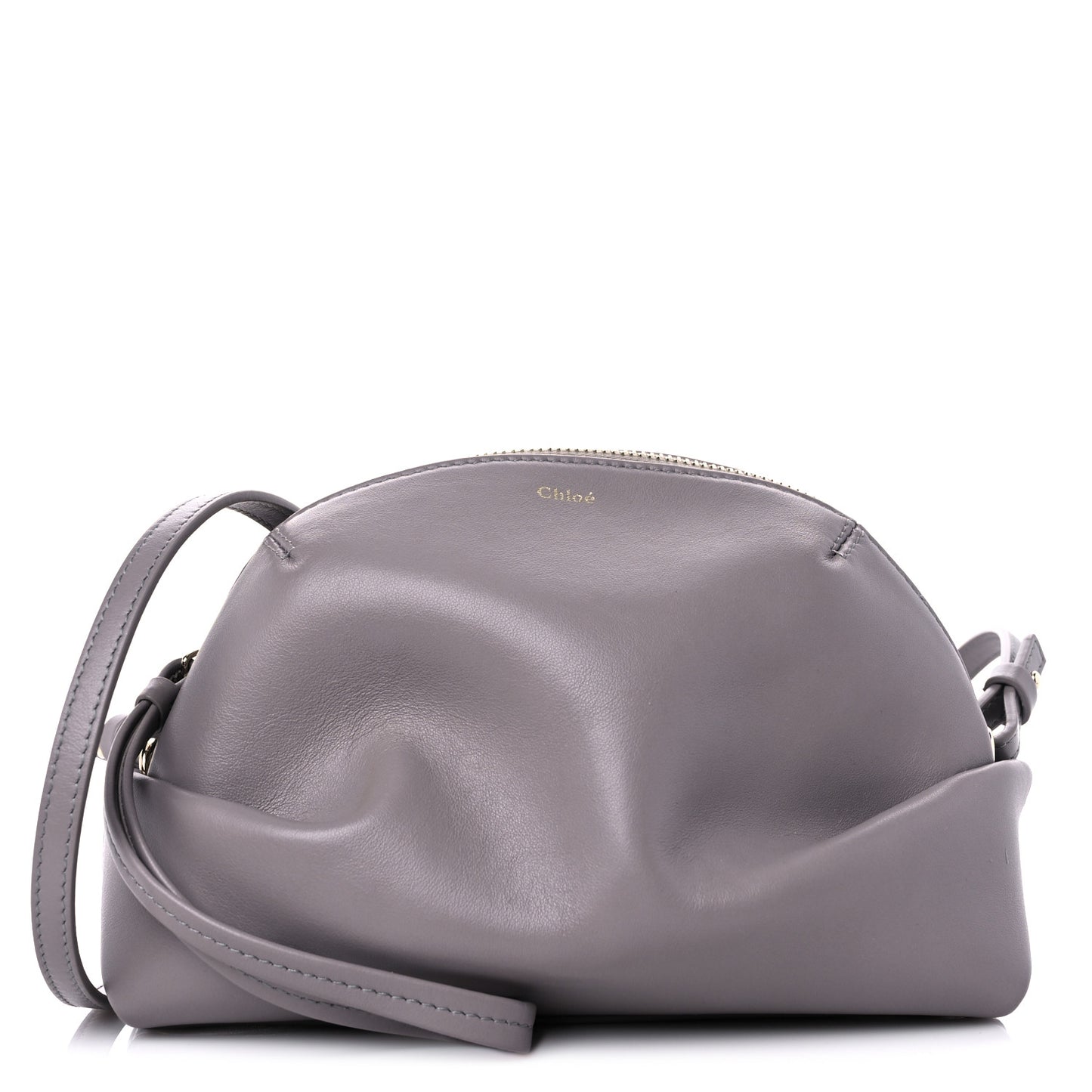 Calfskin Mini Judy Shoulder Bag Cashmere Grey