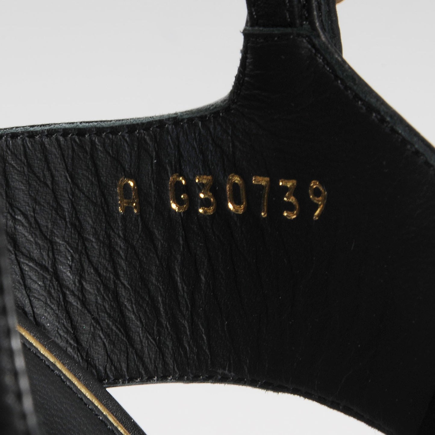 Calfskin Pearl Wedge Sandals 39 Black
