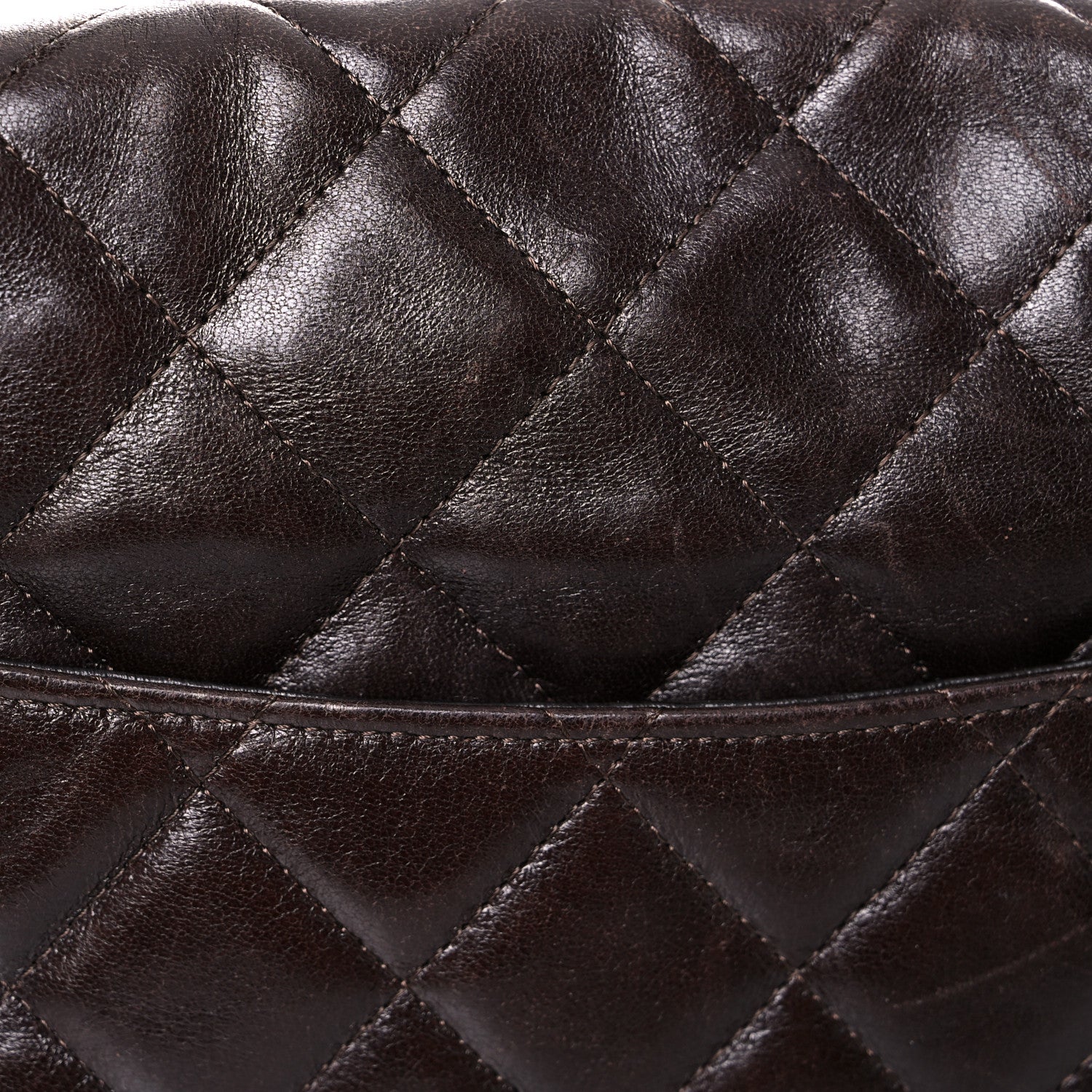 Chanel Washed Lambskin Quilted Jumbo Hybrid Reissue Flap Dark Brown 23 of 27