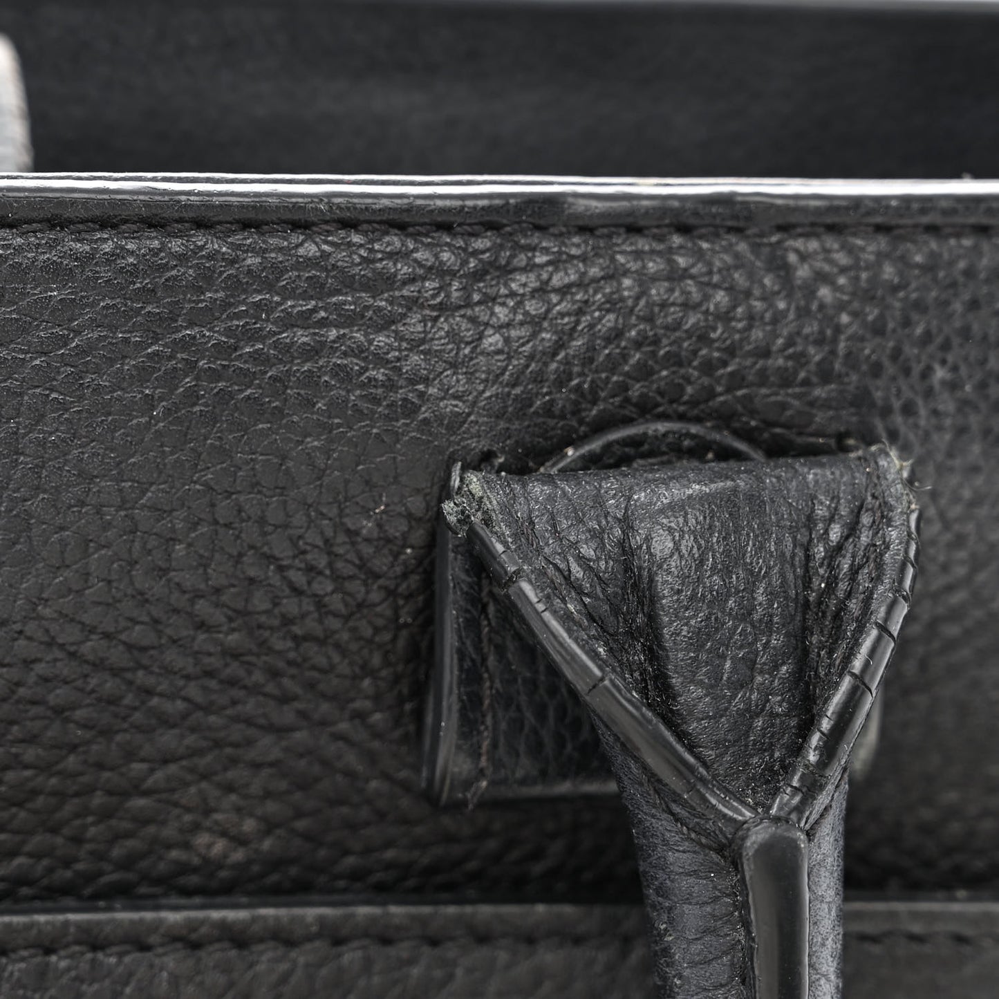 Grained Calfskin Small Neo Executive Shopper Tote Black