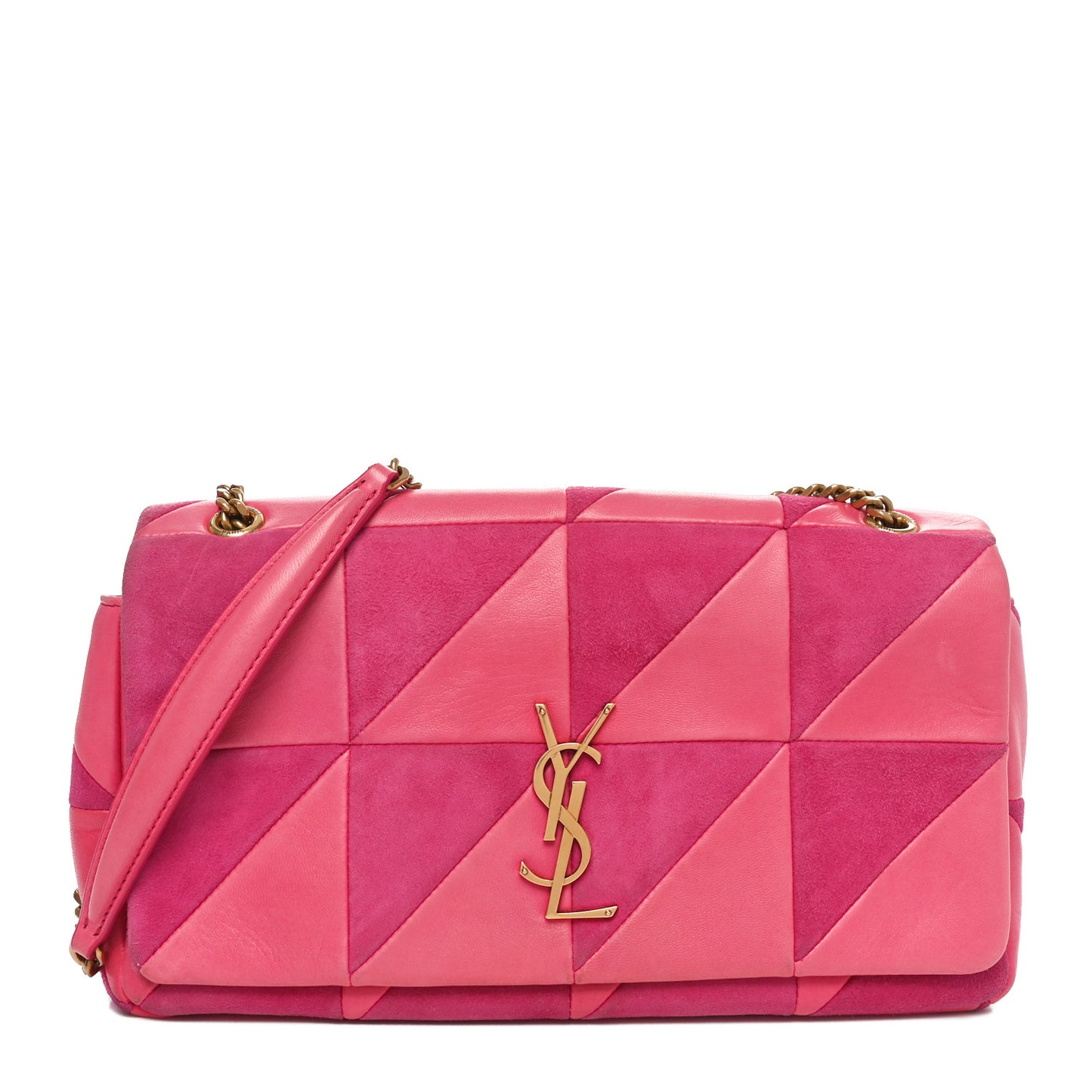 Lambskin Patchwork Monogram Medium Jamie Pink