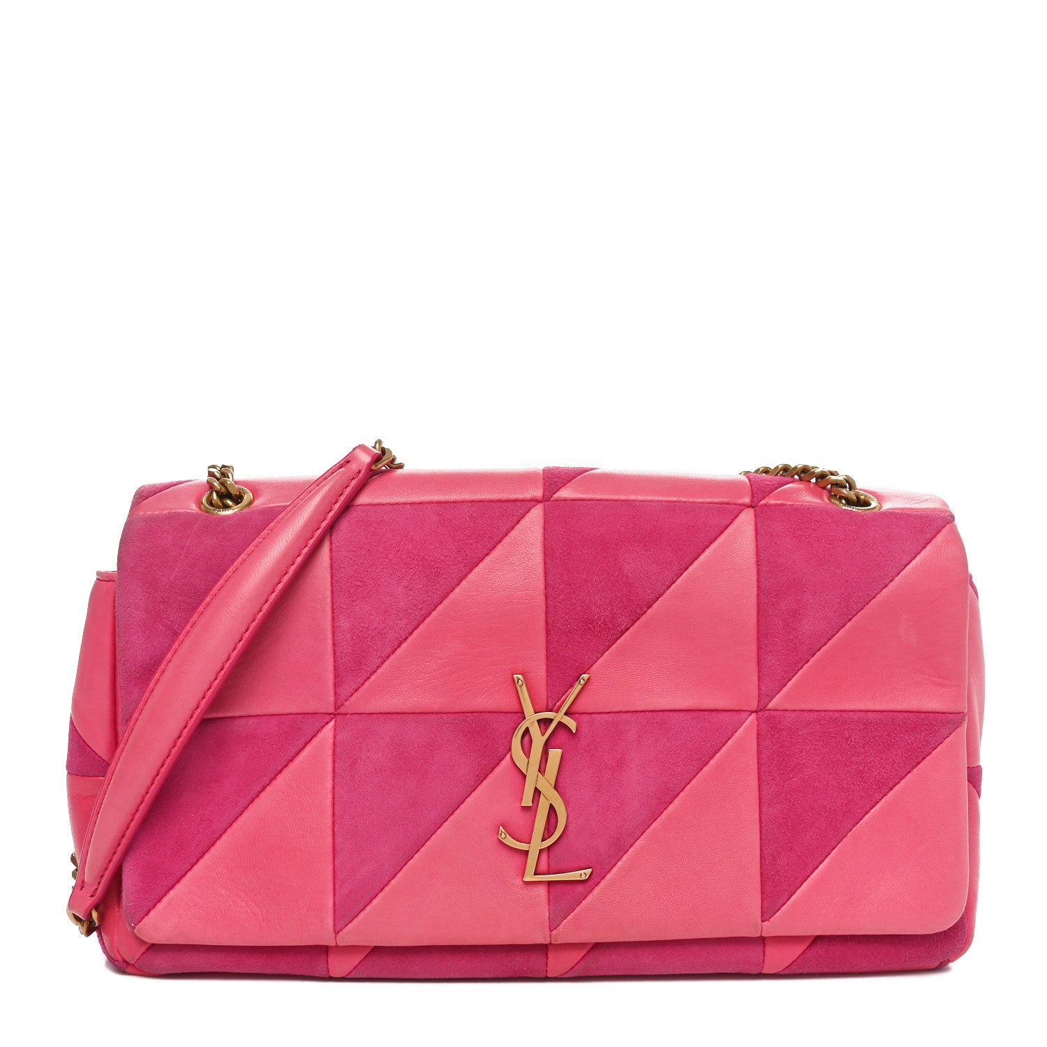 Saint Laurent Lambskin Patchwork Monogram Medium Jamie Pink 1 of 10