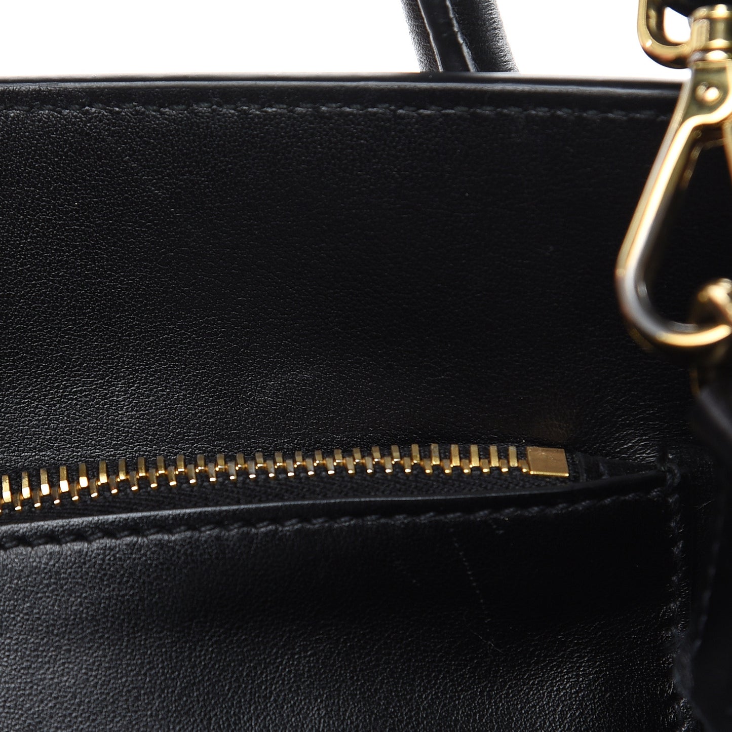 Saffiano Cuir Calfskin Large Monochrome Top Handle Tote Black