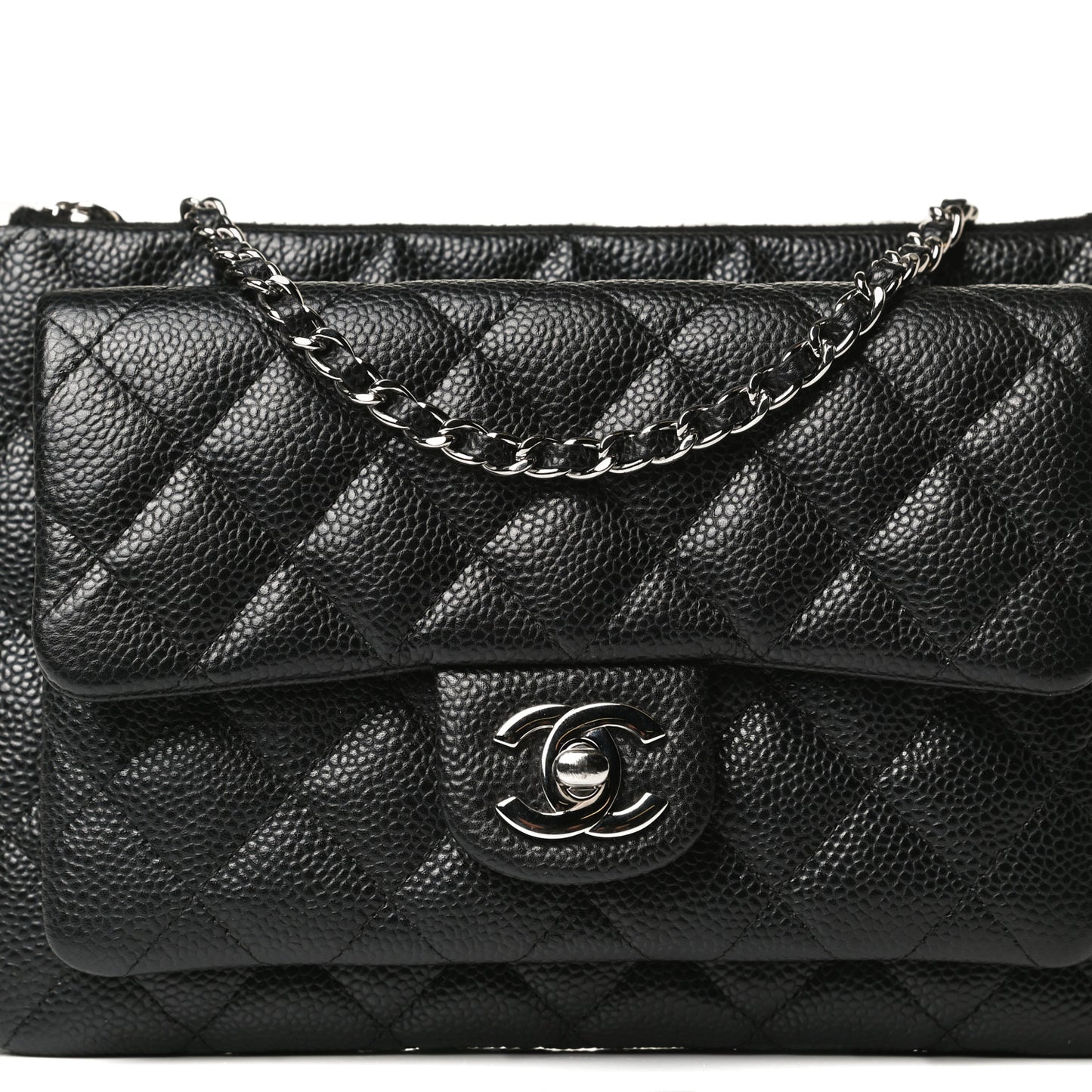 Caviar Quilted Daily Zip Crossbody Bag Black
