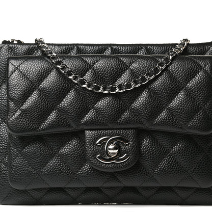 Chanel Caviar Quilted Daily Zip Crossbody Bag Black 8 of 14