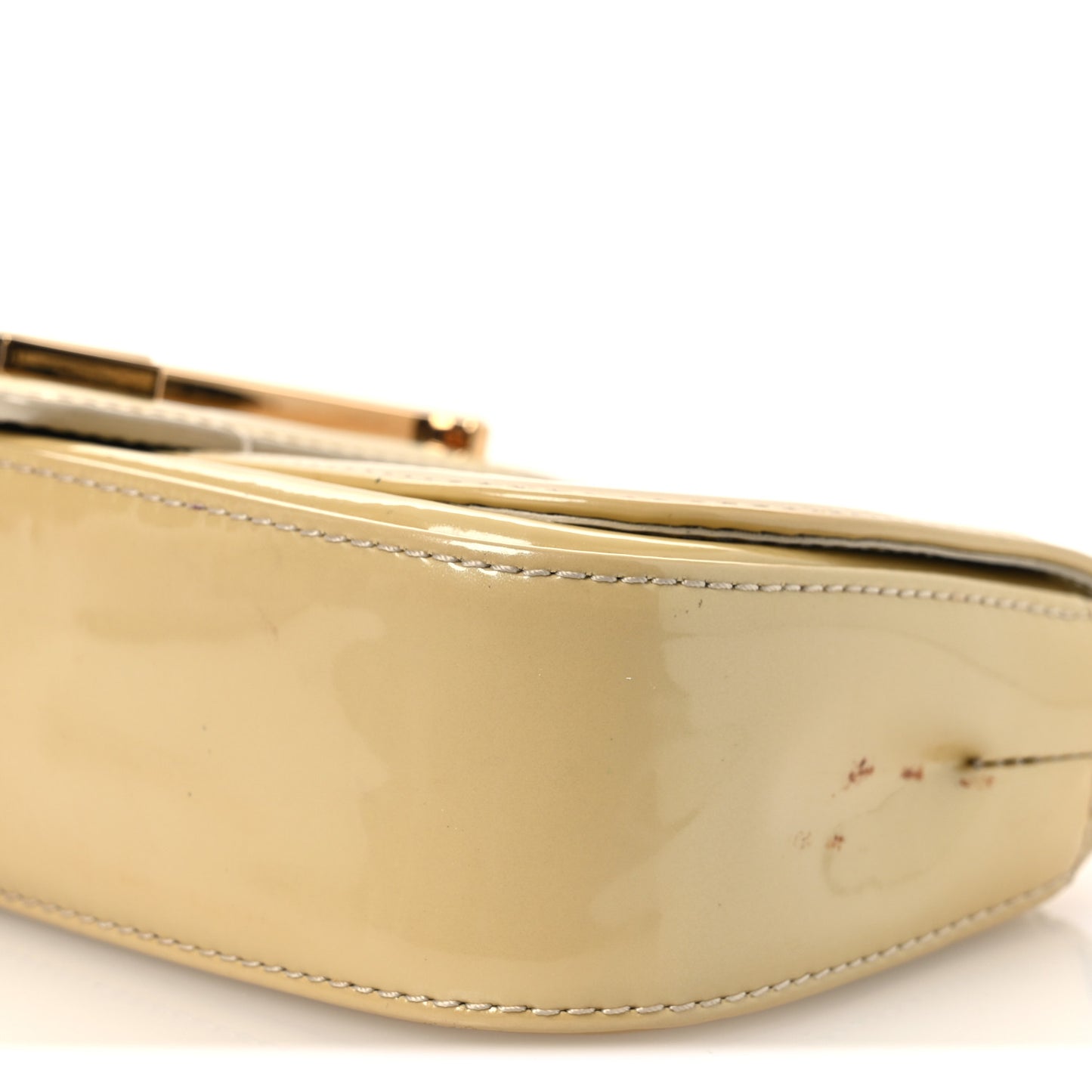 Patent Sobe Clutch Beige Poudre