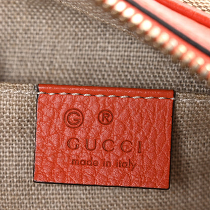 Gucci Monogram Dollar Calfskin Mini Bree Messenger Bag Beige Ebony Sun Orange 6 of 10