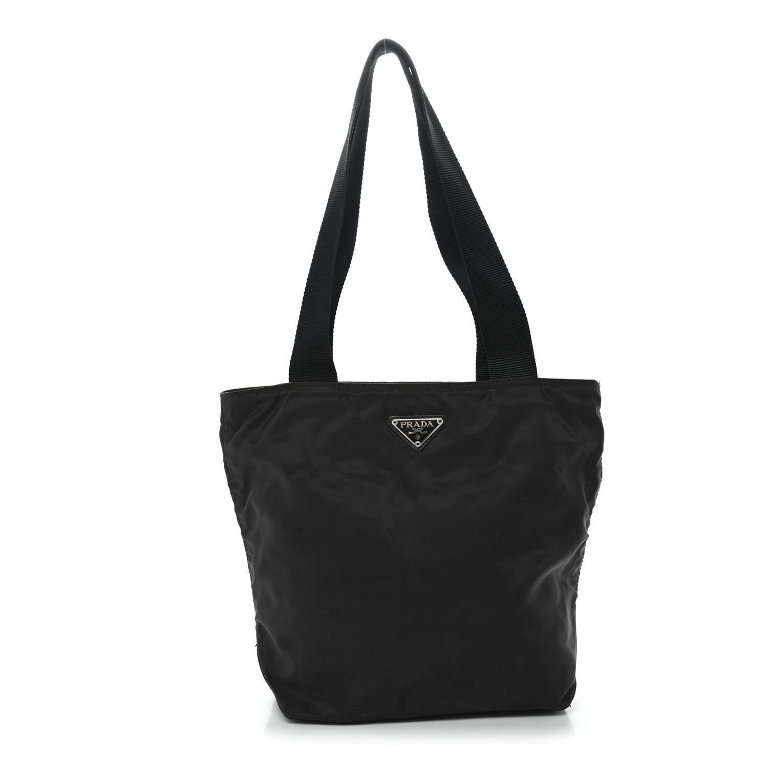 Prada Tessuto Nylon Triangle Tote Mimetico Black 1 of 13