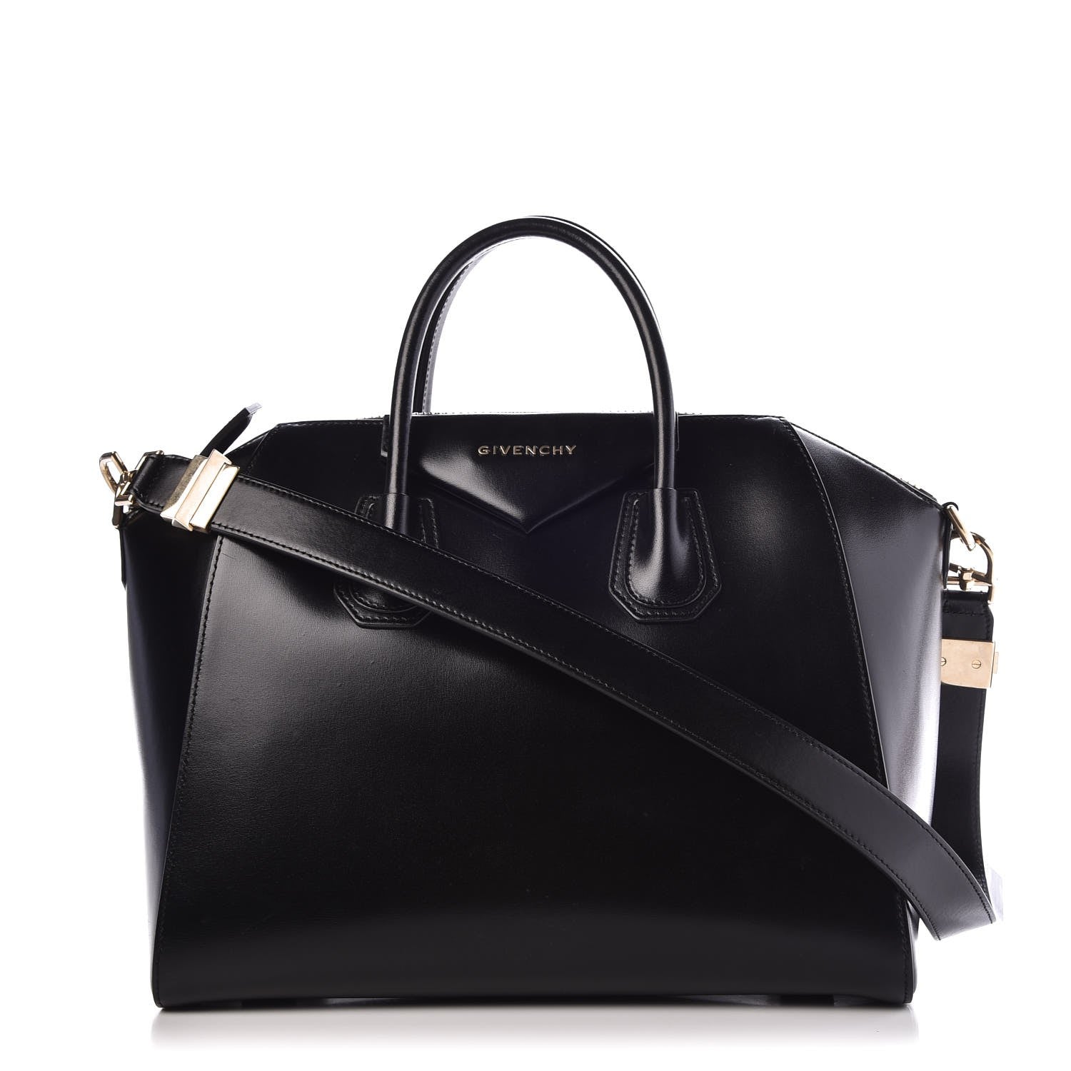Givenchy Shiny Lord Calfskin Medium Antigona Black 1 of 9