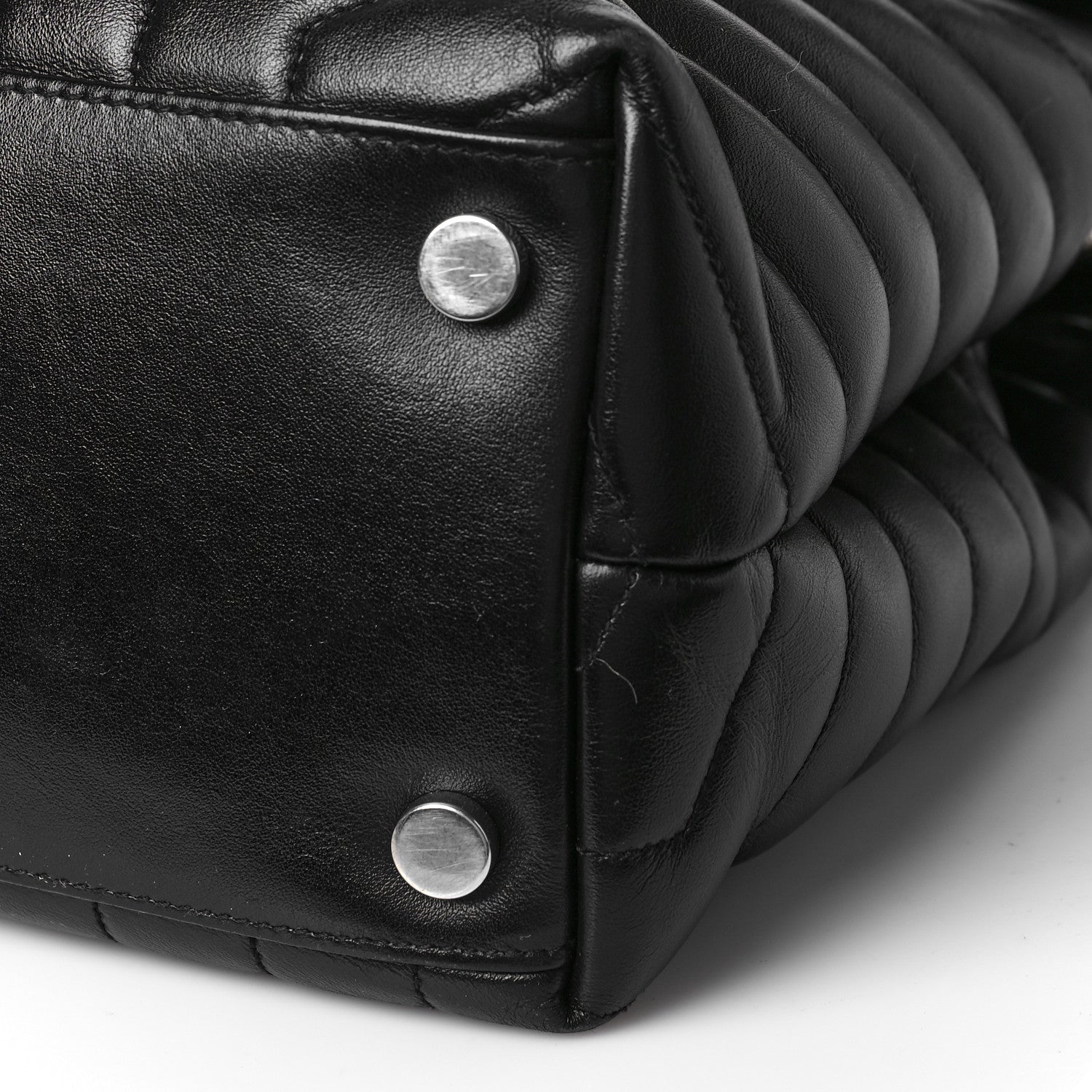 Saint Laurent Calfskin Y Quilted Monogram Large Loulou Chain Satchel Black 8 of 9