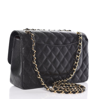Chanel Caviar Quilted Jumbo Double Flap Black 3 of 10