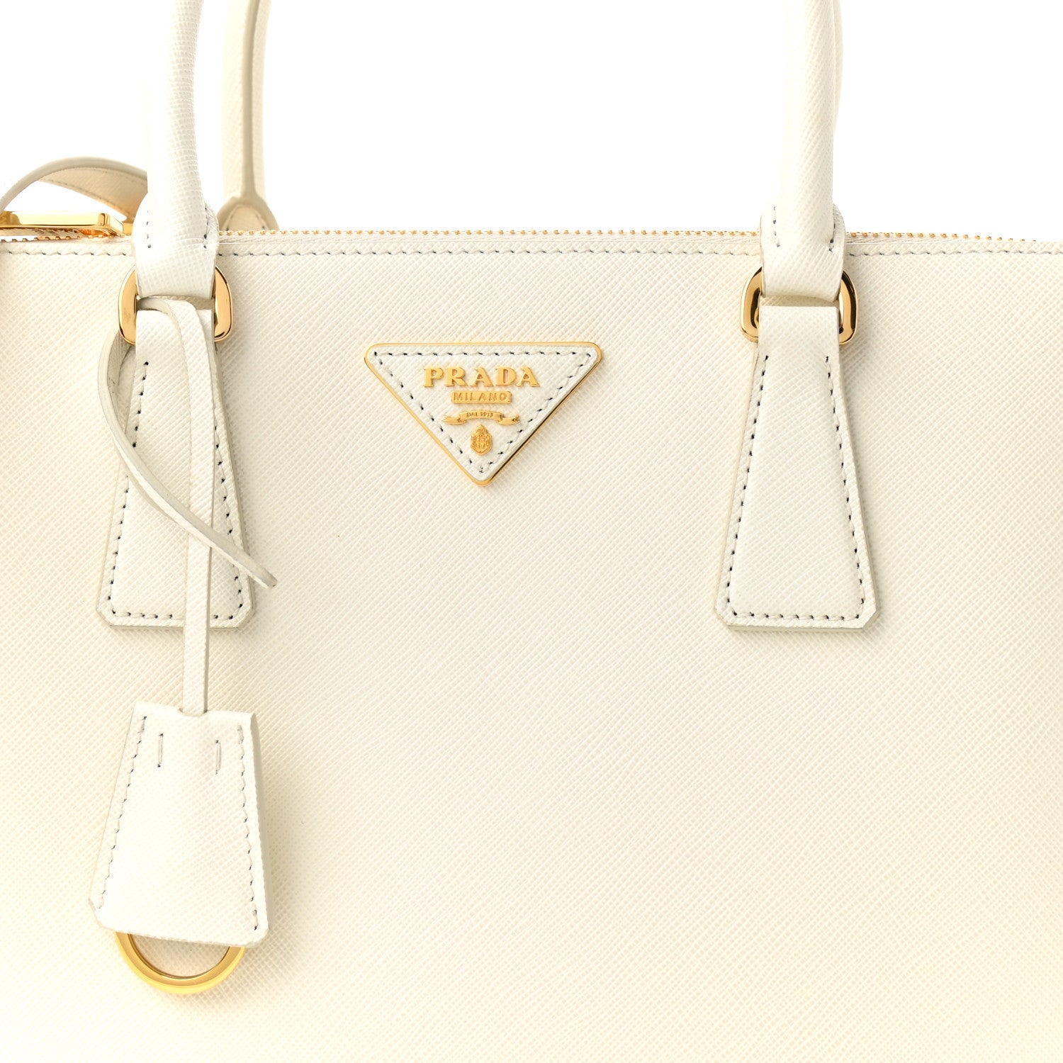 Prada Saffiano Small Galleria Double Zip Tote Talco 8 of 10